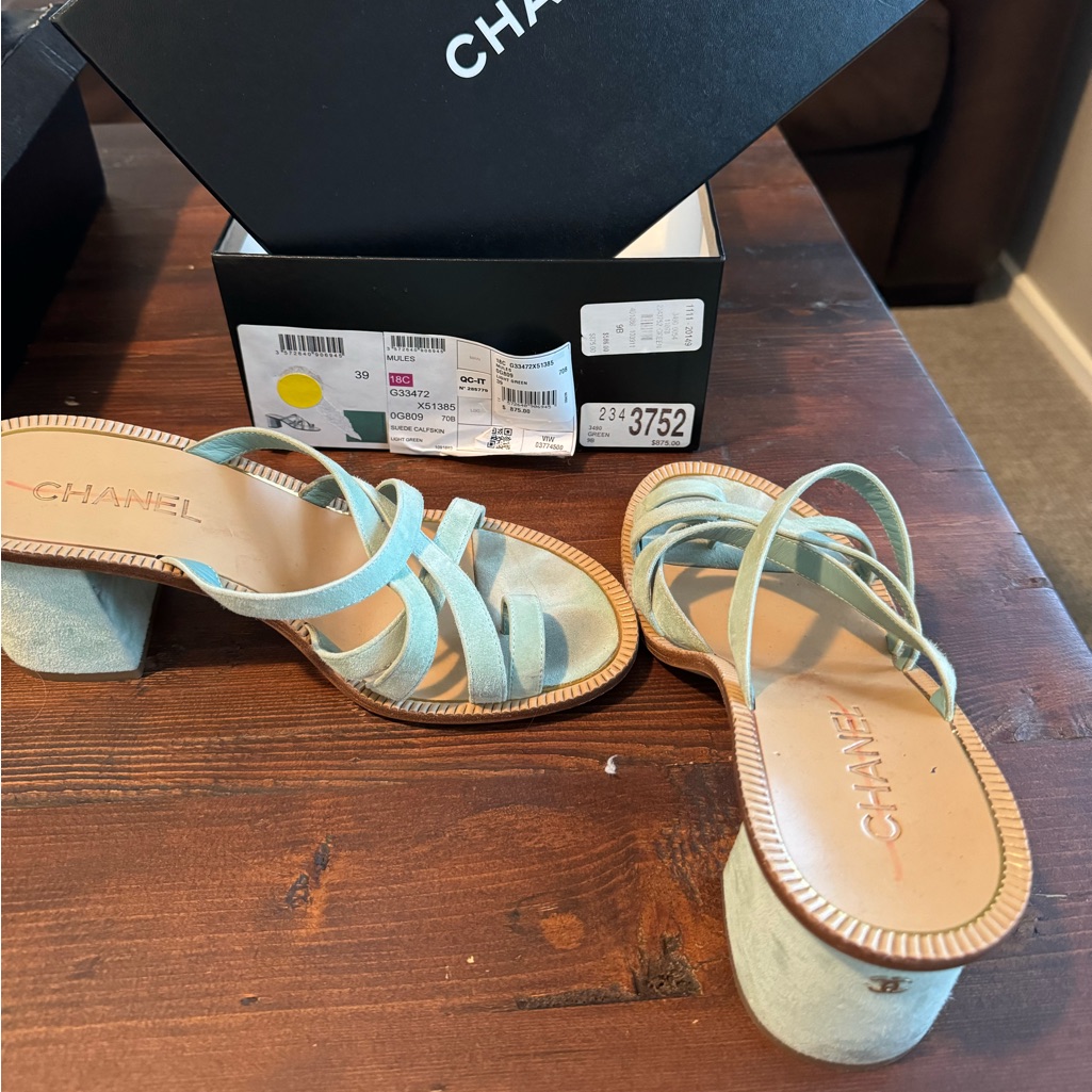 Chanel Block Heel Slip On